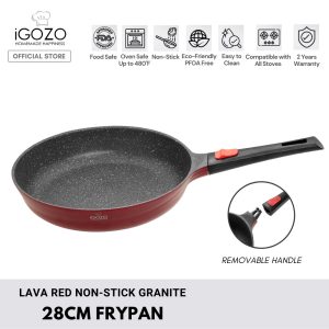 lava red frypan