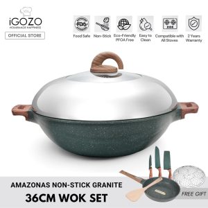 Amazonas 36cm Wok Set With Free Gift